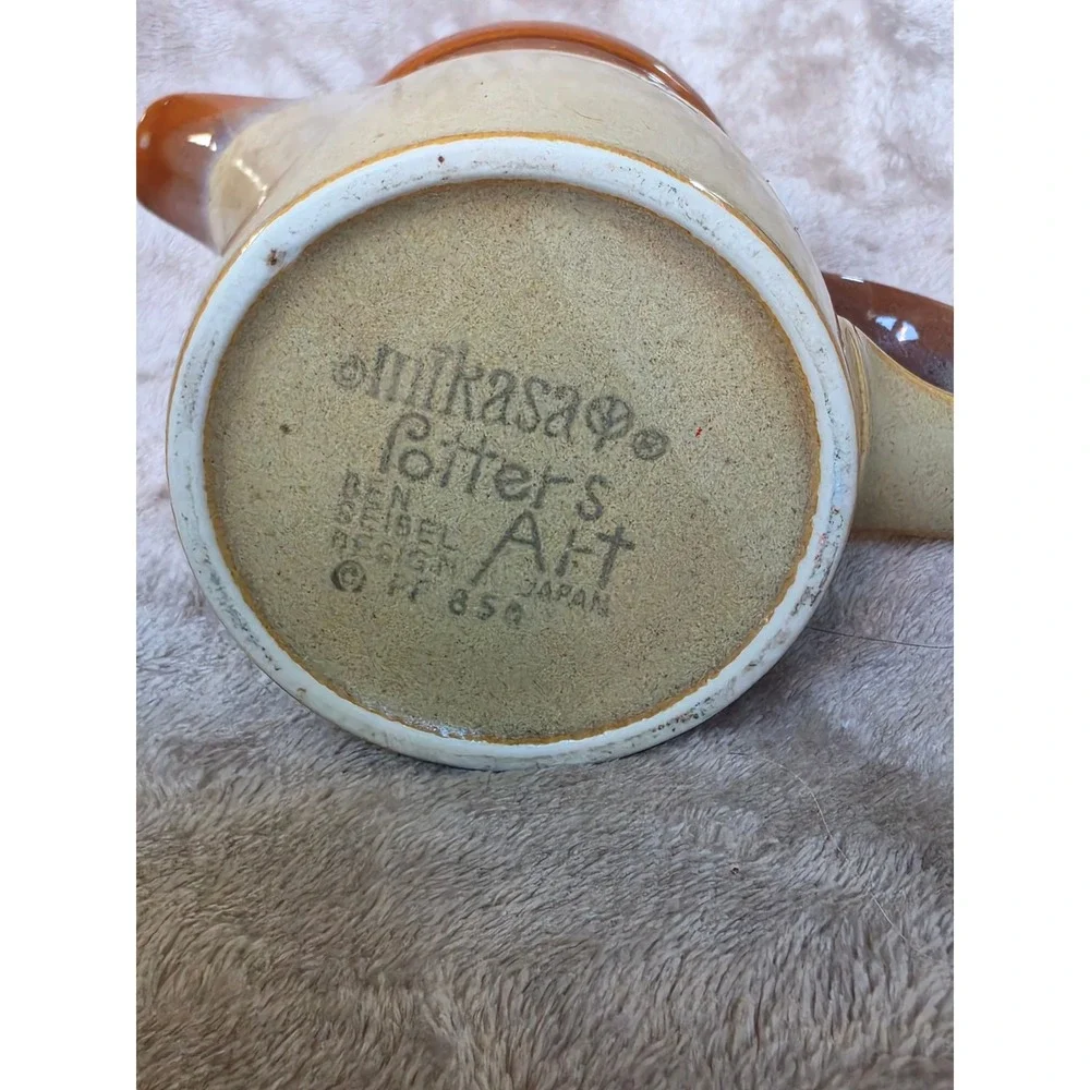Mikasa Potters Art Earthy Creamer Ben Seibel Design FF 850 Stoneware Japan